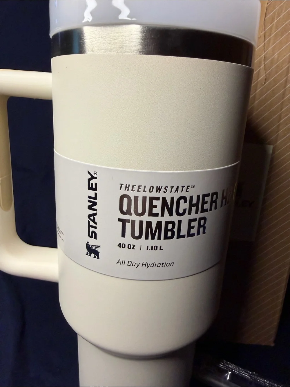 Stanley Cream and White Quencher Handle Tumbler